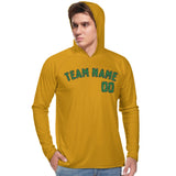 Custom Yellow Emerald Green UV-Hoodie