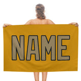 Custom Yellow Light Khaki Beach Towel