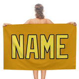 Custom Yellow Light Yellow Beach Towel