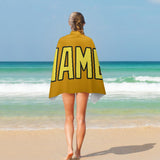 Custom Yellow Light Yellow Beach Towel