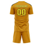 Custom Yellow Light Yellow Soccer Jersey