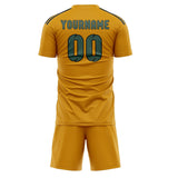 Custom Yellow Blue Green Soccer Jersey