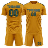 Custom Yellow Blue Green Soccer Jersey