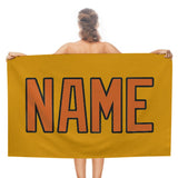Custom Yellow Orange Beach Towel