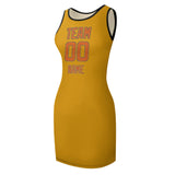 Custom Yellow Orange Sleeveless Vest Dress