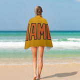 Custom Yellow Orange Beach Towel