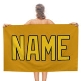 Custom Yellow Gold Beach Towel