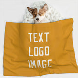 Custom Yellow White Pet Blanket