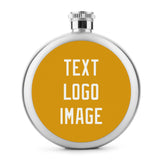 Custom Yellow White Hip Flask