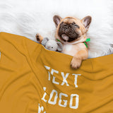 Custom Yellow White Pet Blanket