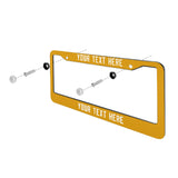 Custom Yellow White License Plate Frame