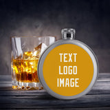 Custom Yellow White Hip Flask