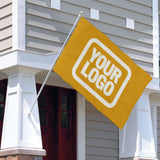 Custom Yellow White Flag