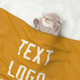 Custom Yellow White Pet Blanket