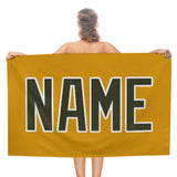 Custom Yellow Olive Beach Towel