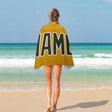 Custom Yellow Olive Beach Towel
