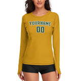 Custom Yellow Green Women's Long-Sleeve Shirt