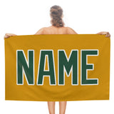 Custom Yellow Green Beach Towel