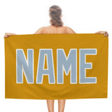 Custom Yellow Light Blue Beach Towel