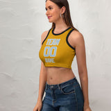 Custom Yellow Light Blue Sleeveless Tank Top