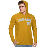 Custom Yellow Light Blue UV-Hoodie