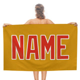 Custom Yellow Orange Red Beach Towel