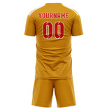 Custom Yellow Orange Red Soccer Jersey