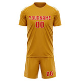 Custom Yellow Orange Red Soccer Jersey