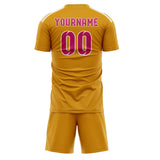 Custom Yellow Pink Soccer Jersey