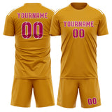 Custom Yellow Pink Soccer Jersey