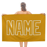 Custom Yellow Yellow Beach Towel