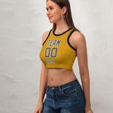 Custom Yellow Dark Grey Sleeveless Tank Top
