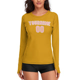 Custom Yellow Light Pink Women's Long-Sleeve Shirt