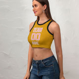 Custom Yellow Light Pink Sleeveless Tank Top
