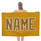 Custom Yellow Khaki Beach Towel