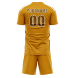 Custom Yellow Khaki Soccer Jersey
