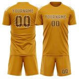 Custom Yellow Khaki Soccer Jersey