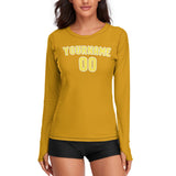 Custom Yellow Light Yellow Women's Long-Sleeve Shirt