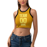 Custom Yellow Light Yellow Sleeveless Tank Top