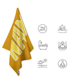 Custom Yellow Light Yellow Beach Towel