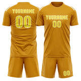 Custom Yellow Light Yellow Soccer Jersey