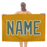 Custom Yellow Blue Green Beach Towel