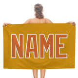Custom Yellow Orange Beach Towel