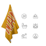 Custom Yellow Orange Beach Towel