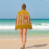 Custom Yellow Orange Beach Towel