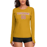 Custom Yellow Copper Rose Women's Long-Sleeve Shirt
