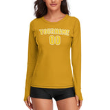 Custom Yellow Gold Women's Long-Sleeve Shirt