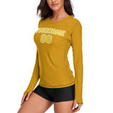 Custom Yellow Gold Women's Long-Sleeve Shirt