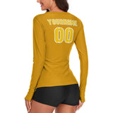 Custom Yellow Gold Women's Long-Sleeve Shirt