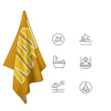 Custom Yellow Gold Beach Towel